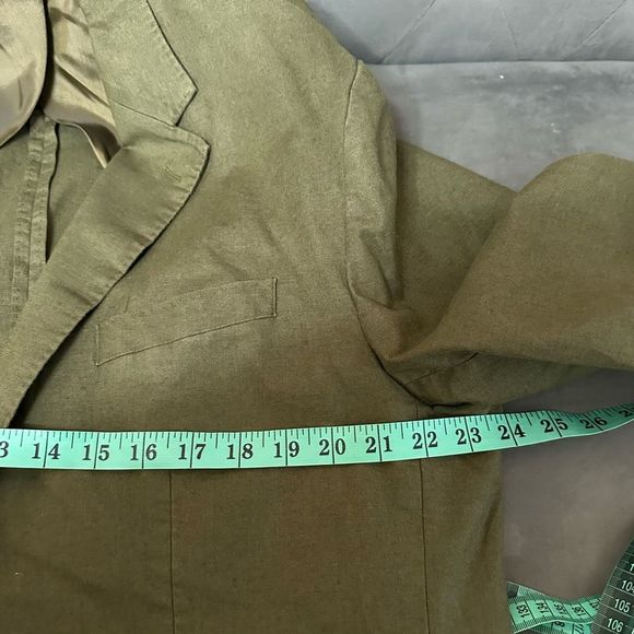 J Crew nwt Green Classic-fit suit jacket in stretch hemp-organic cotton blend XL - Picture 6 of 8